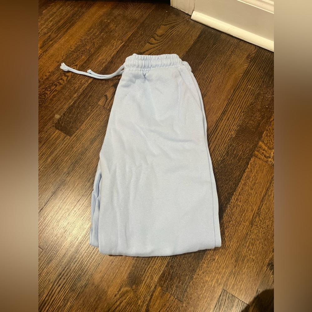 blue zara sweatpants